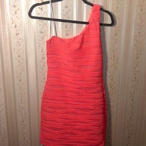 Deb Neon Pink One Shoulder Dress